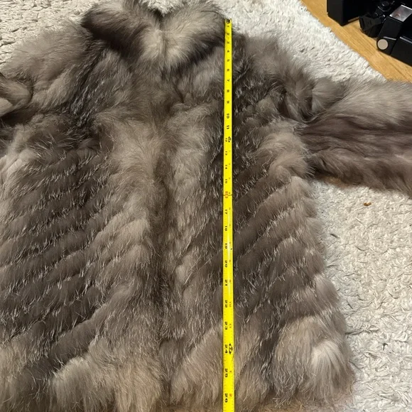 Saga Fur Gray and Brown Fox Jacket - Picture 4 of 8